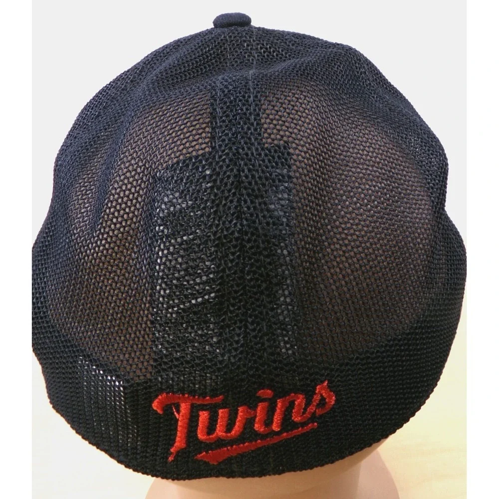New‎ Era 39Thirty Black Cap Hat Size Med/Lrg MLB Minnesota Twins New